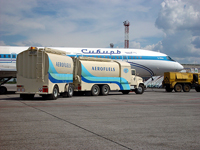 Aerofuels refueller in Tolmachevo airport