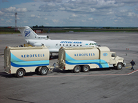 Fuelling of Irtysh Avia YAK 40 aircraft